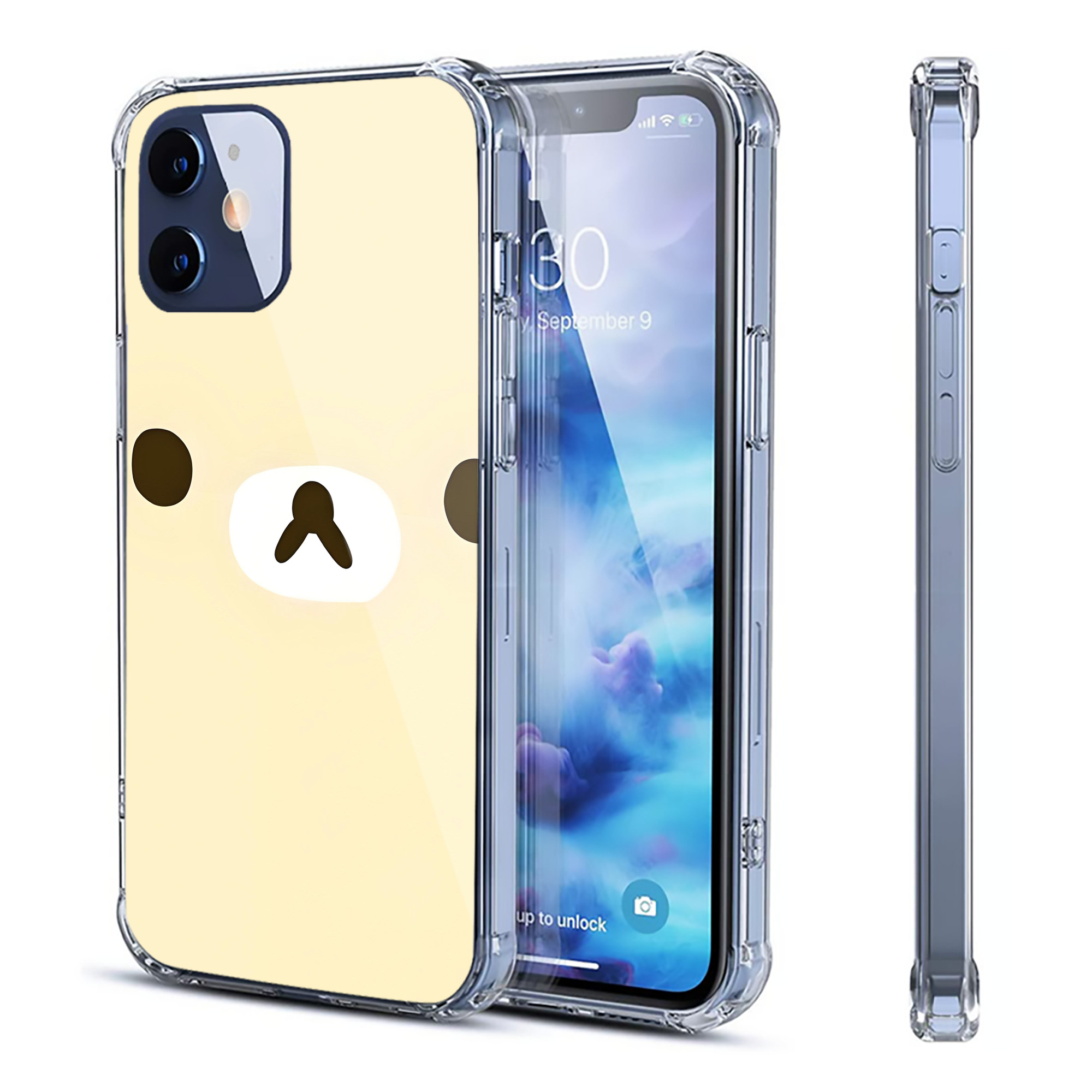 （画像用） リラックマ リラックマ キイロイトリ Rilakkuma Korilakkuma Kiiroitori 【iPhone 12シリーズ対応】透明スマホケース（クリアソフトケース）
